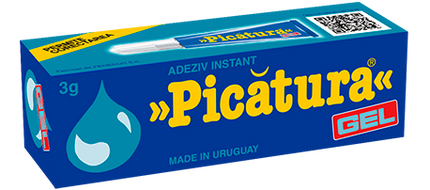 Lipici PICATURA GEL adeziv instantaneu 3ml.
