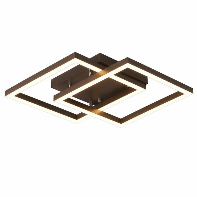 Lustra led Cafeniu Sina 80W 2 brate 4800Lm 3 culori + telecomanda DL75L186