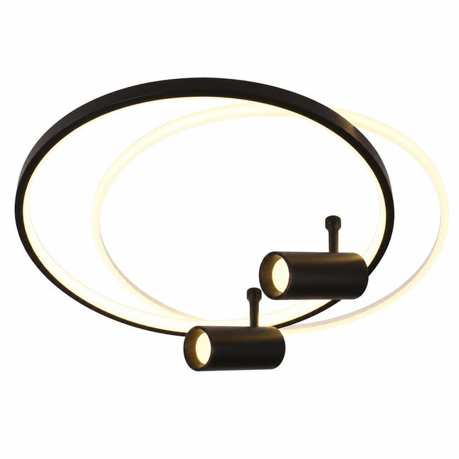 Lustra led Carina + 2 spoturi 60W 3800Lm 3 culori + telecomanda negru DL75L401