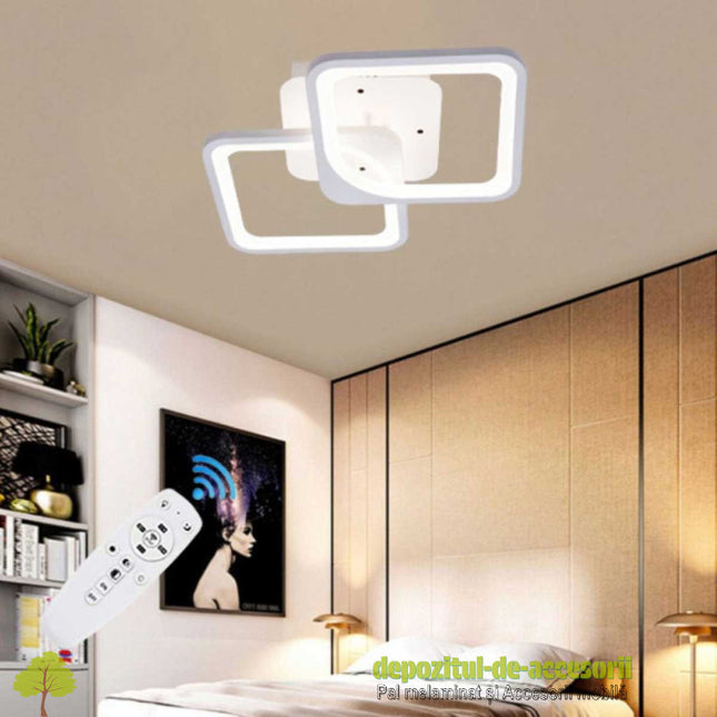 Lustra led Hebe 50W 2brate, 3 culori + telecomanda IR negru DL75L052B