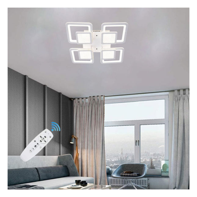 Lustra led Hebe 100W 8brate, 3 culori + telecomanda IR DL75L058