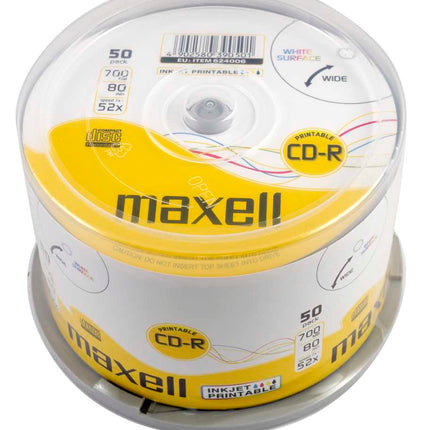 Maxell CD printabil Recordable 700MB 52X INKJET SHR50 624006