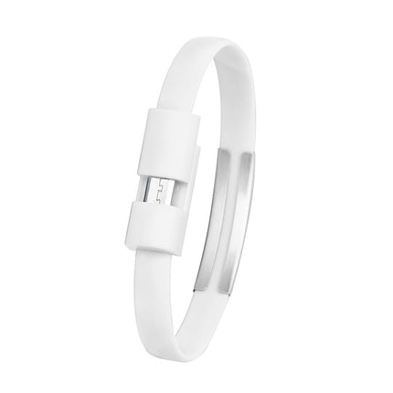 Cablu microusb bratara 0.2m alb