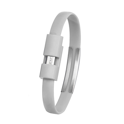 Cablu microusb bratara 0.2m gri