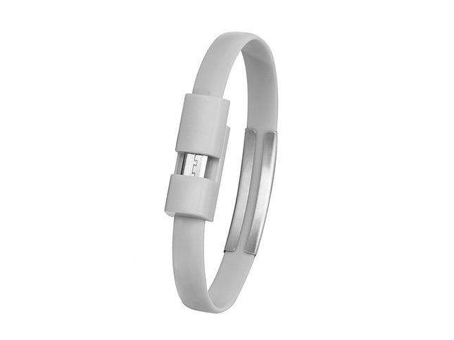 Cablu microusb bratara 0.2m gri