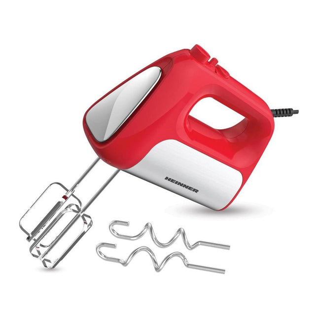 Mixer de mana Heinner HM-DC500RD, 500 W, motor DC, 6 viteze + turbo, rosu