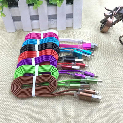 Cablu microusb flexibil mufe metalice albastru