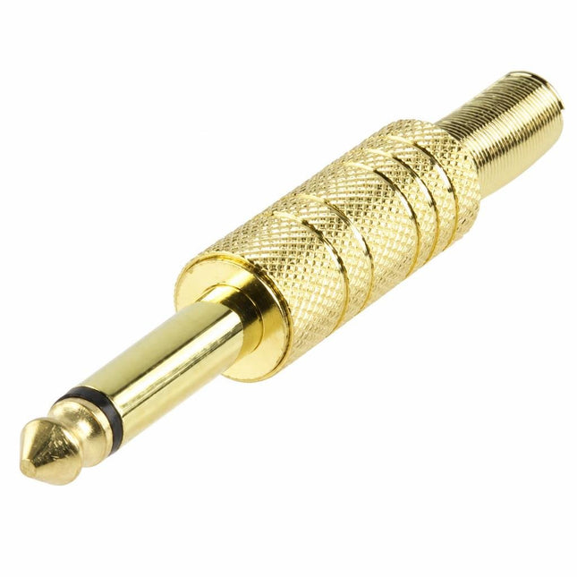 Mufa jack 6.3mm mono gold