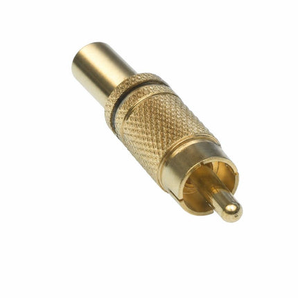 Mufa RCA metal auriu negru