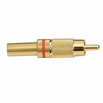 Mufa RCA metal auriu rosu