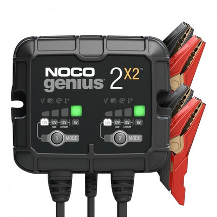 Redresor acumulatori 6V 12V 2A, incarca 2 acumulatori, NocoGenius 2x2