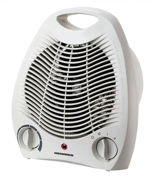 Aeroterma Heinner HFH-L2000WH, 2000 W, 2 trepte de putere, termostat reglabil, protectie la supraincalzire si rasturnare, Alb