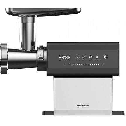Masina de tocat Heinner PrestigeChop HMG-DTSS2500, 2500 W, motor DC, control Touch, angrenaj planetar, 2,5 kg/min, viteza variabila, Inox
