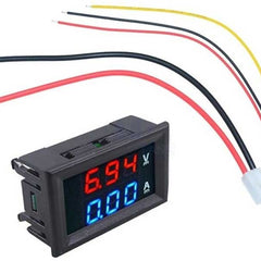 Voltmetru/ampermetru panou DC 0-100V 0-10A - Multimetre