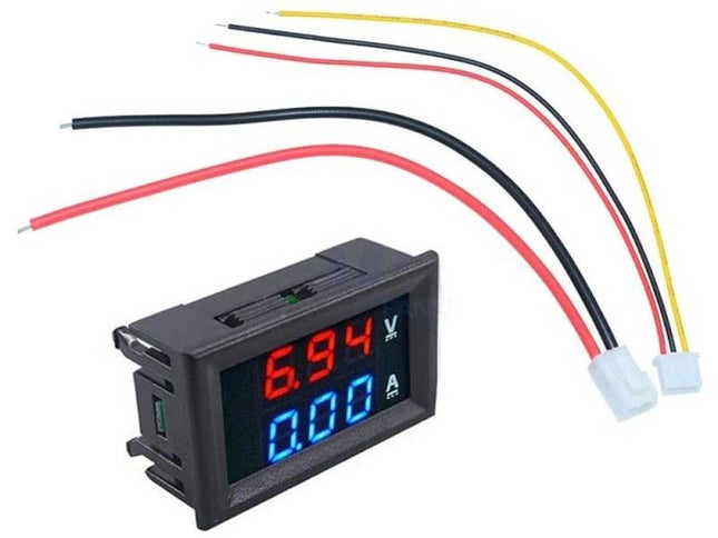 Voltmetru/ampermetru panou DC 0-100V 0-10A - Multimetre