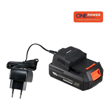 Pachet acumulator 18 V 2.0 Ah + incarcator 0.5 A Heinner One Power HR-LPBI001