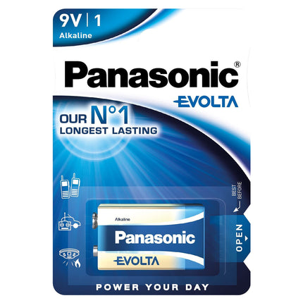 Baterie Alcalina 9V 6F22 6LR61 Panasonic Evolta Blister 1