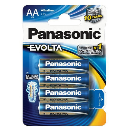 Baterii Alcaline AA LR6 1.5V Panasonic Evolta Blister 4