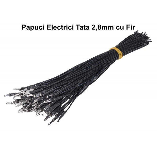 Papuci electrici fir tata 2,8mm, set 8mm
