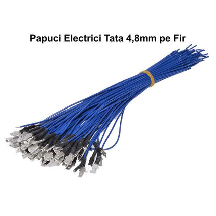 Papuci electrici fir Tata 4,8mm, set 8mm