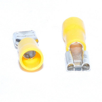 Papuci electrici galben mama 6,3mm, set 3mm