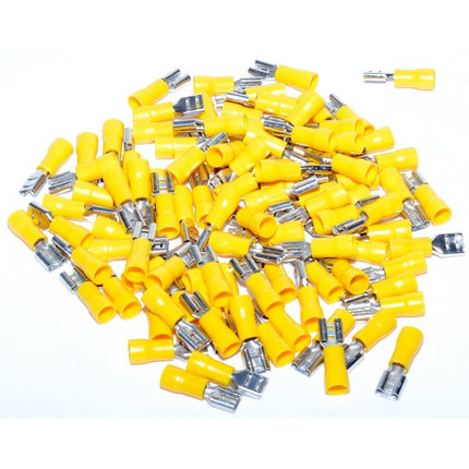 Papuci electrici galben mama 6,3mm, set 3mm