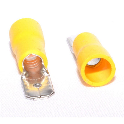 Papuci electrici galben tata 6,3mm, set 3mm