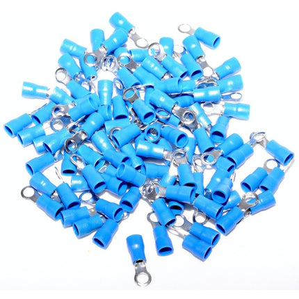 Papuci electrici izolati albastru tip inel 4mm