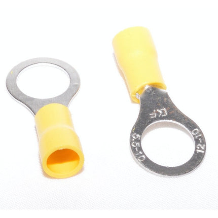 Papuci electrici izolati galben tip inel 10mm