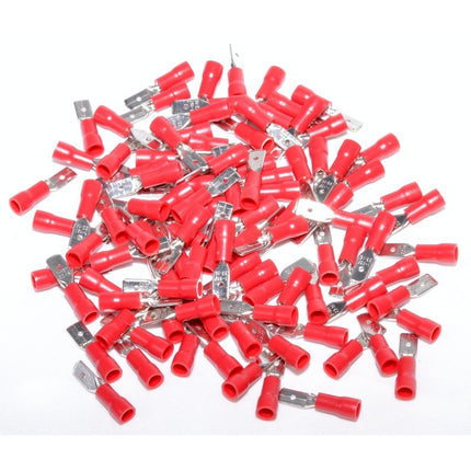 Papuci electrici rosi tata 4,8mm ,set 8mm