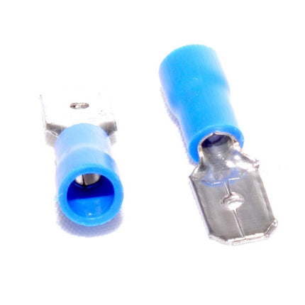 Papuci electrici albastri tata 6,3mm ,set 3mm