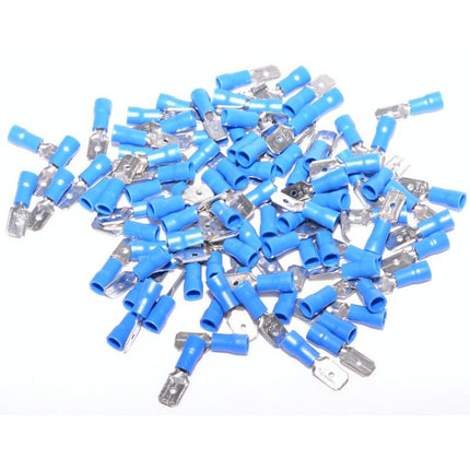 Papuci electrici albastri tata 6,3mm ,set 3mm