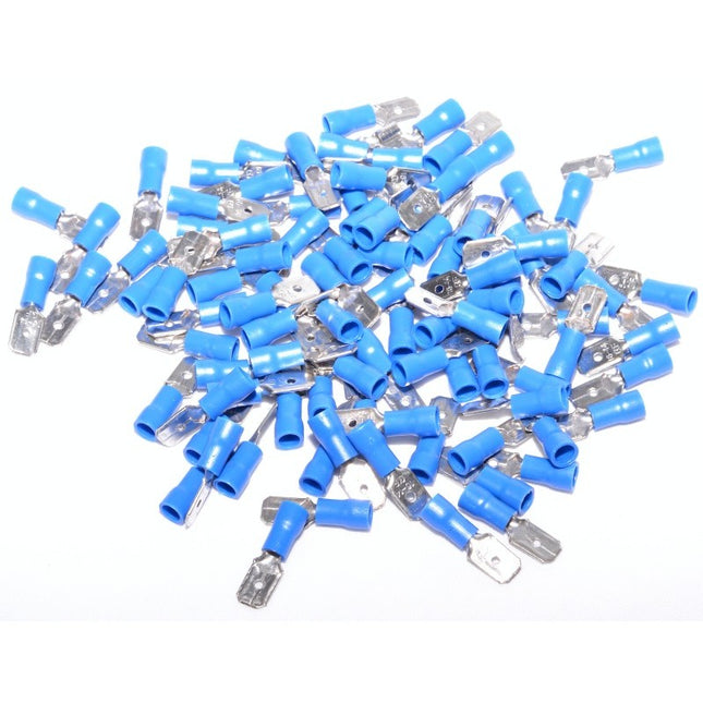 Papuci electrici albastri tata 6,3mm ,set 3mm
