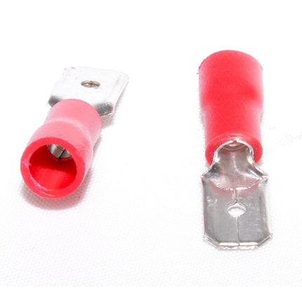 Papuci electrici rosi tata 6,3mm ,set 3mm