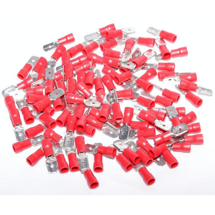 Papuci electrici rosi tata 6,3mm ,set 3mm