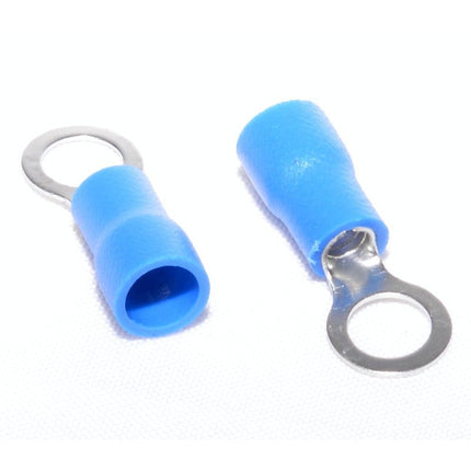 Papuci electrici izolati albastru tip inel 5mm