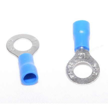 Papuci electrici izolati albastru tip inel 6mm