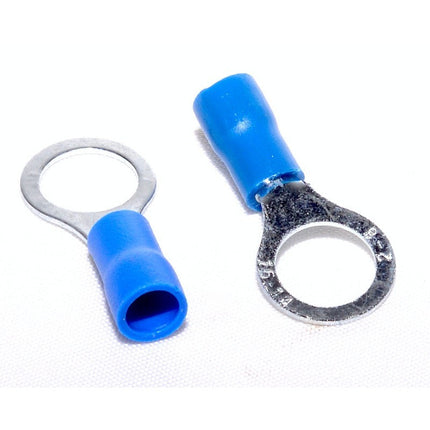 Papuci electrici izolati albastru tip inel 8mm
