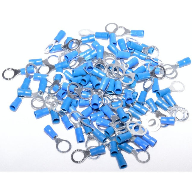 Papuci electrici izolati albastru tip inel 8mm