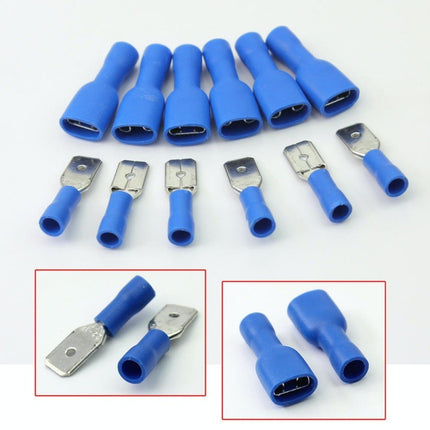 Papuci auto trminali izolati albastru 6,3mm 3mm
