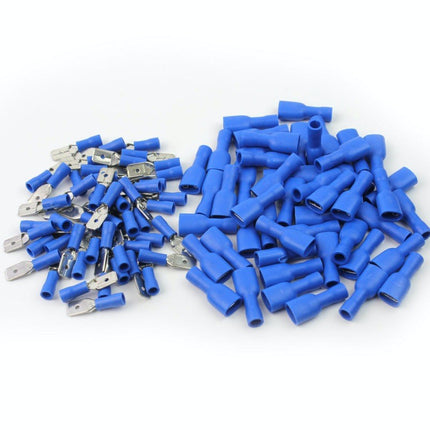 Papuci auto trminali izolati albastru 6,3mm 3mm