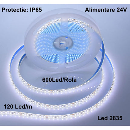 Banda led exterior 24V 5m alb-natural