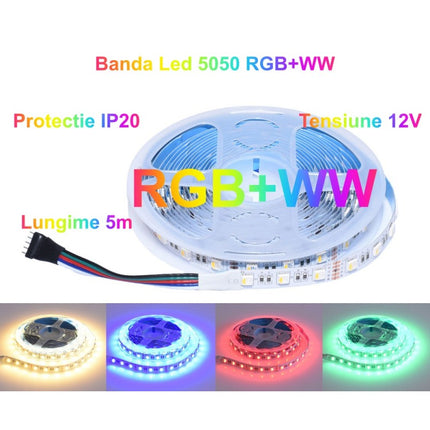 Banda led interior RGBWW 5m 12V DC