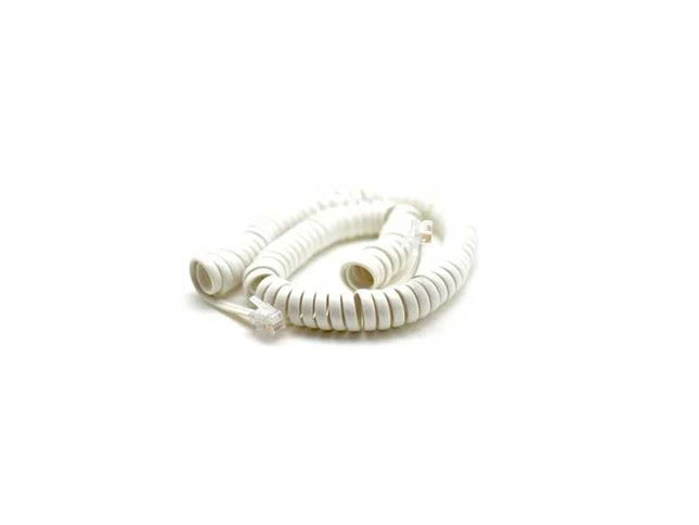 Cablu receptor spiralat 10m alb