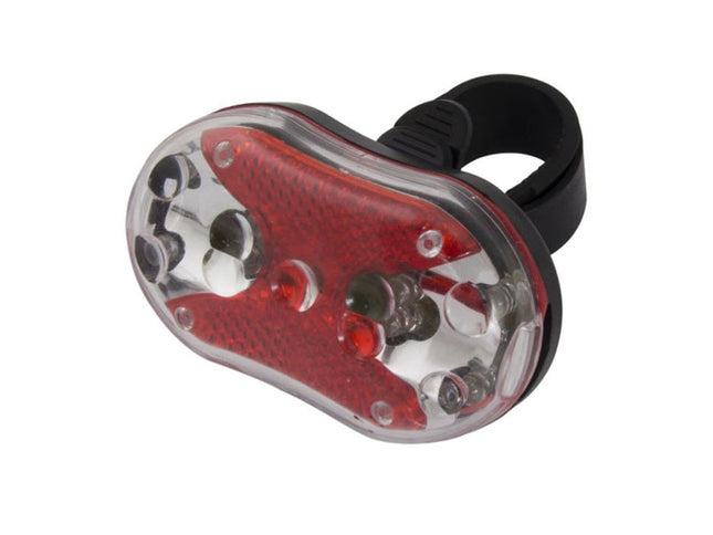 Lampa de bicicleta cu clema si 9 leduri rosii