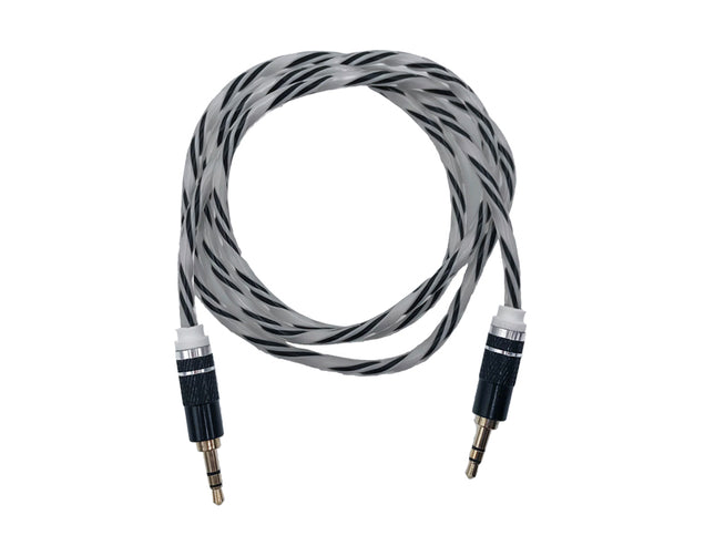 Cablu jack3.5 tata- jack3.5 tata silicon mufe metal 1m