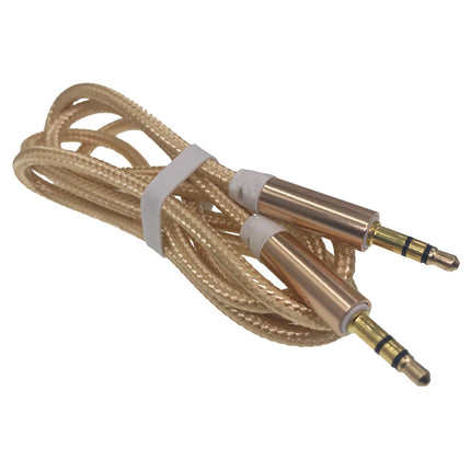 Cablu jack 3,5mm la jack 3,5mm textil auriu