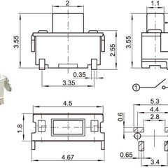 Microintrerupator 3X6X3.5mm KFC-003