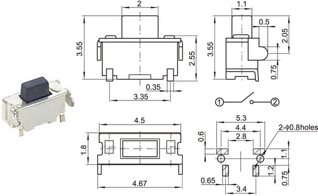 Microintrerupator 3X6X3.5mm KFC-003