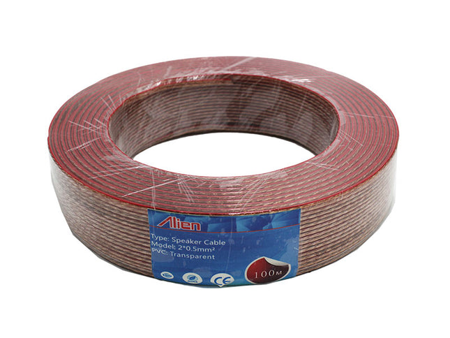 Cablu difuzor transp 2x0,5mm rola 100m